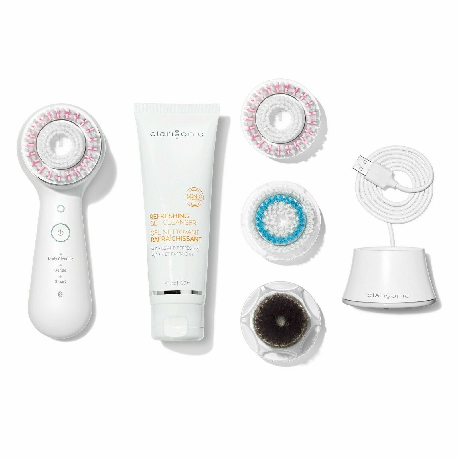 Clarisonic Mia Smart Sonic 3 N 1 Facial CLEANSE & BLEND – WHITE NIB FACT SEALED