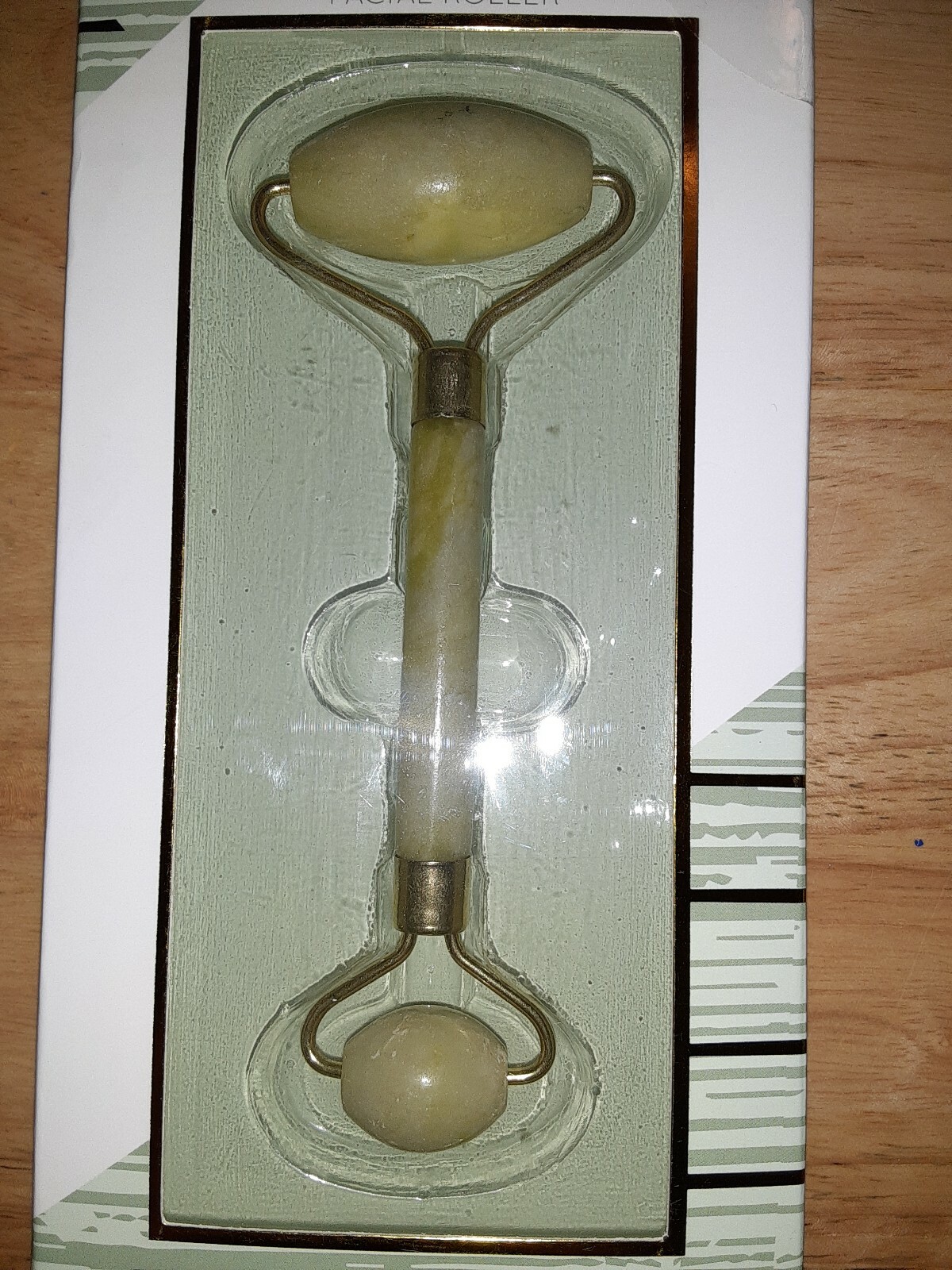 NEW~ TruSpa Luxurious Facial Jade Crystal Face Roller~