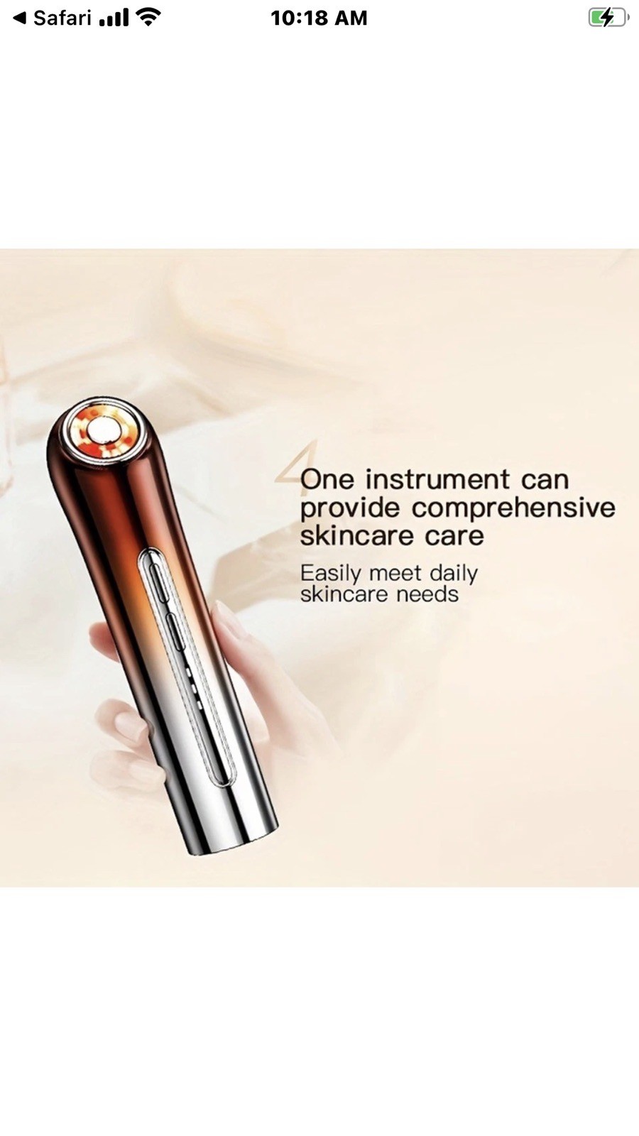 V-Series Tech PVD Handheld Facial Device USB Rechargeable Suitable for Skincare