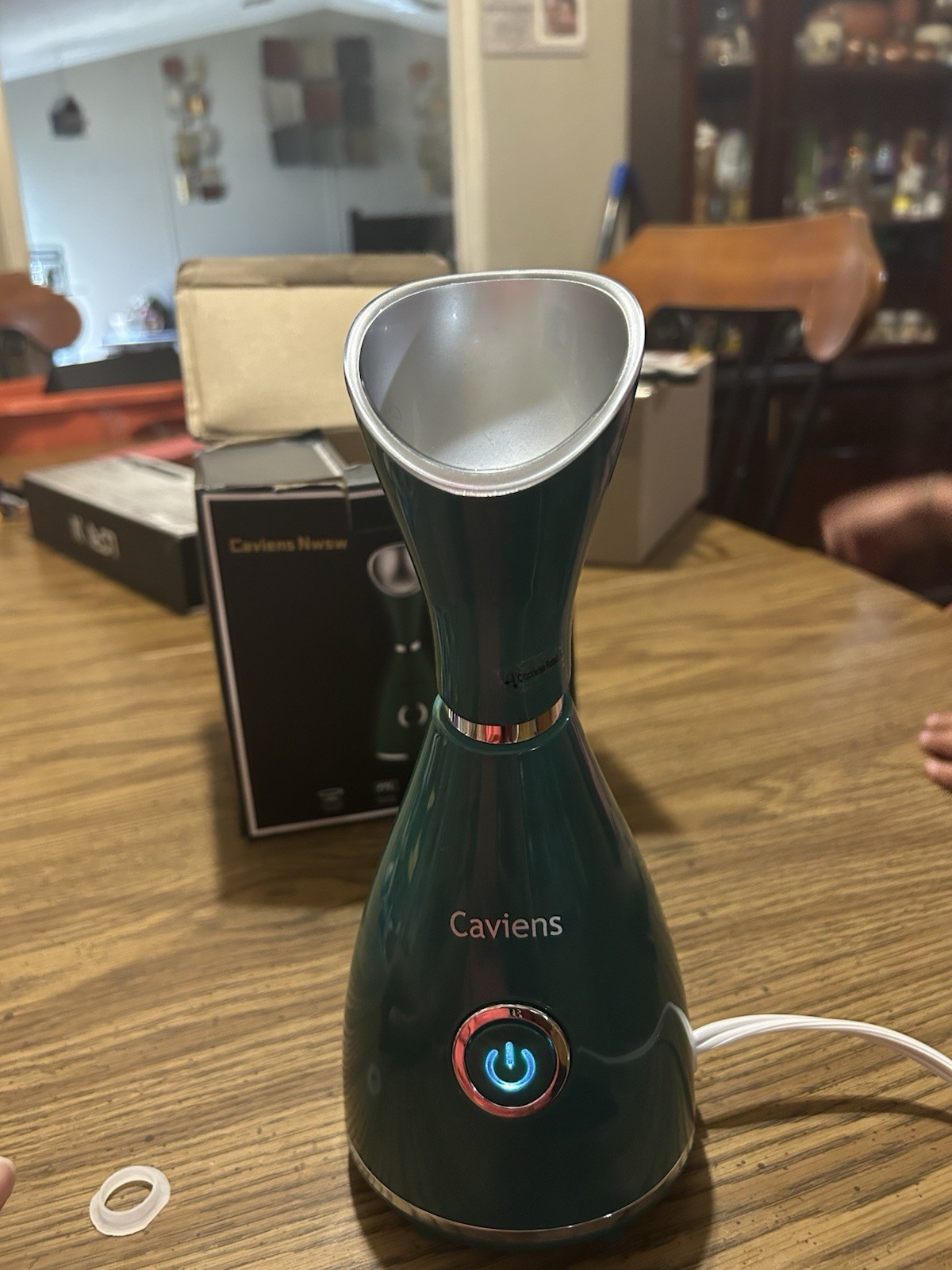 Caviens Nano Ionic Facial Steamer for Clogged Pores, Electric, Green