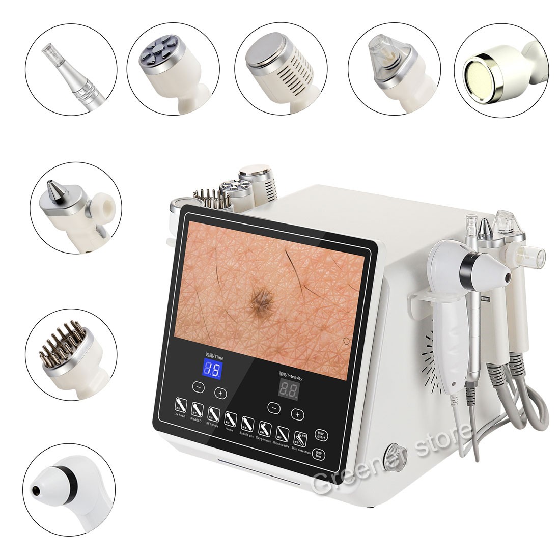 8in1 Facial Deep Cleansing Skin Analyzer Skin Hair Scalp Care LED Light Therapy