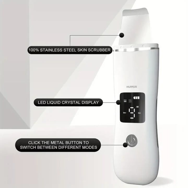 Facial Cleansing Device USB Rechargeable Face Care Beauty Tool LCD Display