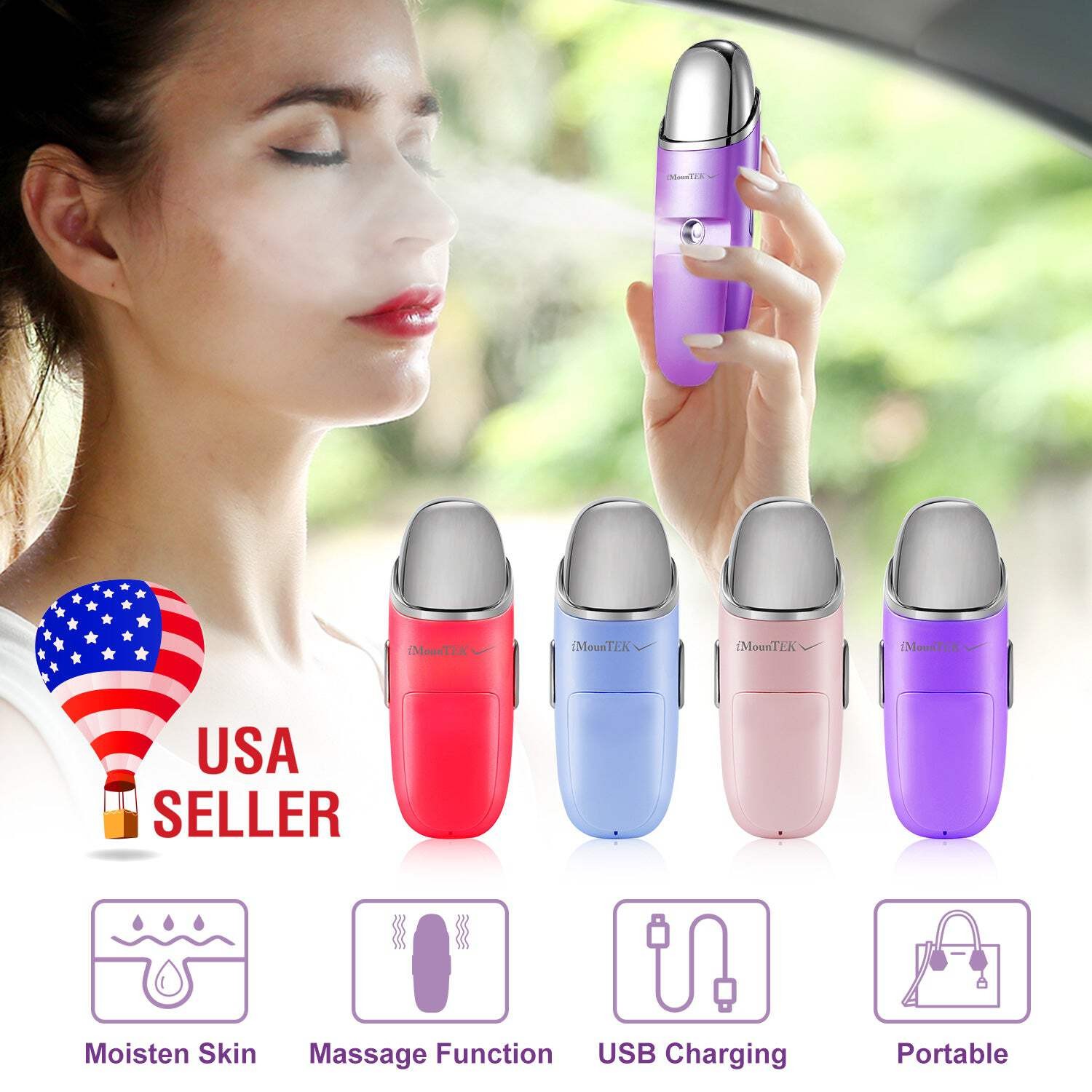 Nano Facial Mister Nano Cool Mist Facial Sprayer Portable Handy Face Steamer Moi