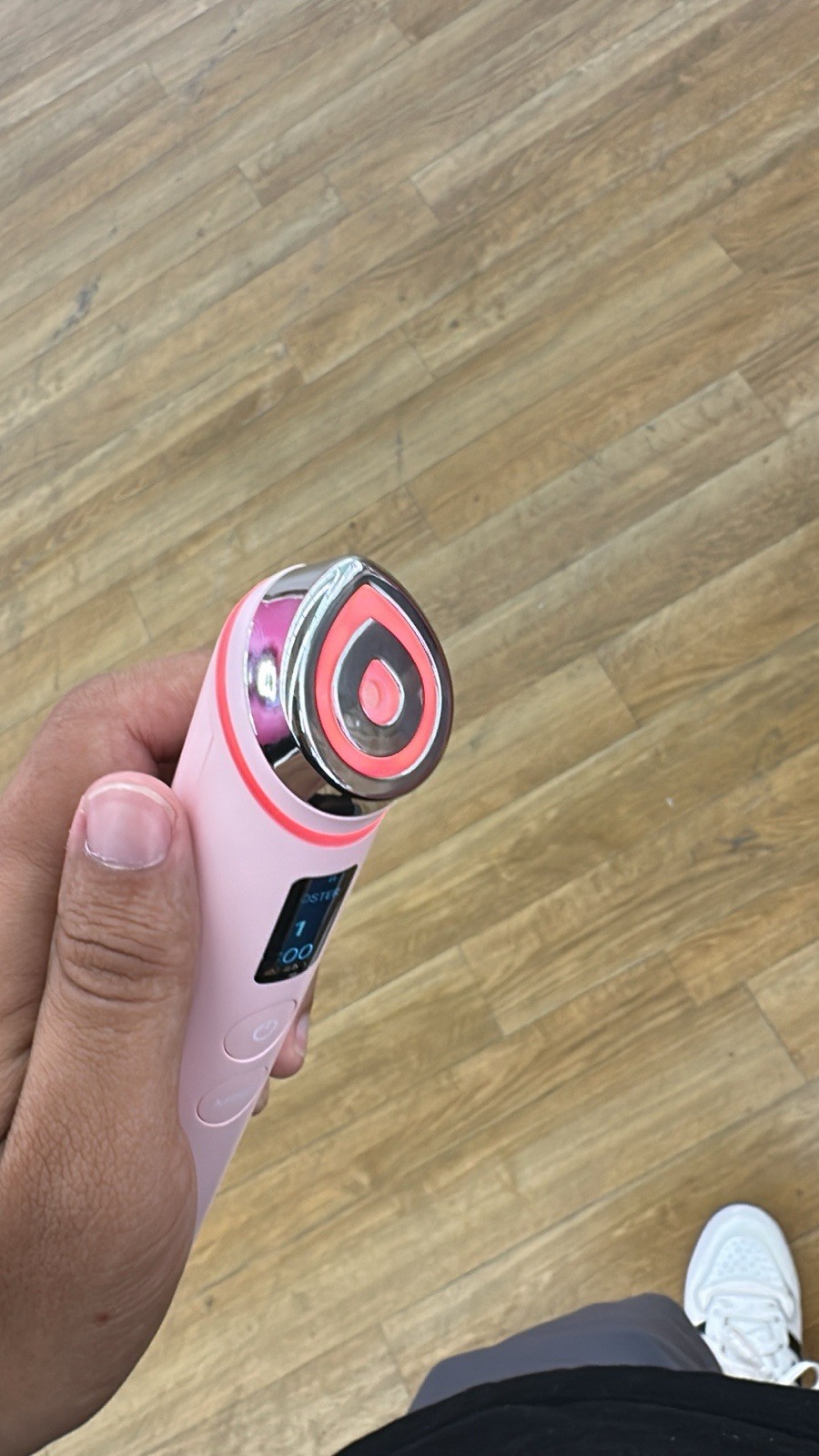 Pink Beauty Wand Facial Massager, USB Rechargeable, 3 Speeds, ABS Wrinkles