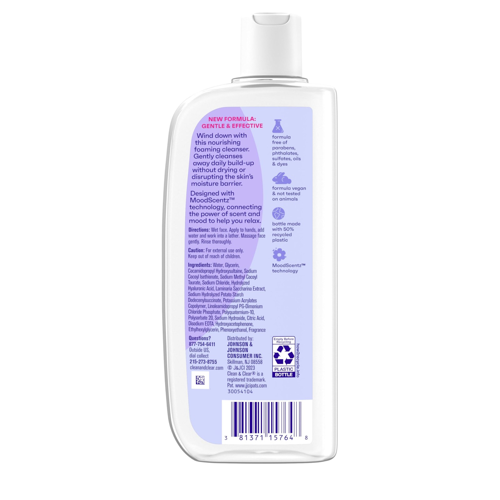 Clean & Clear Night Relaxing Deep Cleaning Face 8 Fl Oz (Pack of 1), BLUE