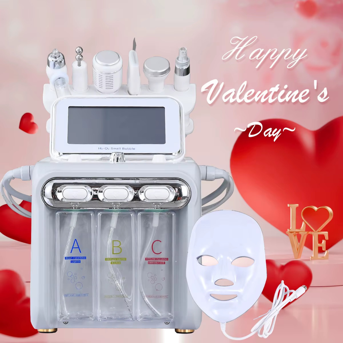 7 in 1 H2O2 Beauty Skin Cleansing Hydrofacial Machine Facial Machine Water Aqua