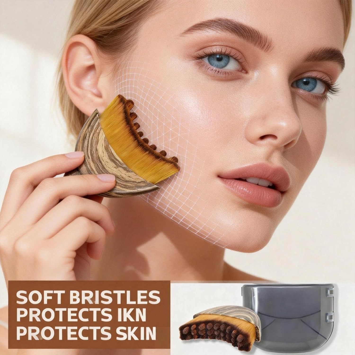 Face Brush – Dry Brushing Face Massager Chin & Jawline Sculpting 1PCS