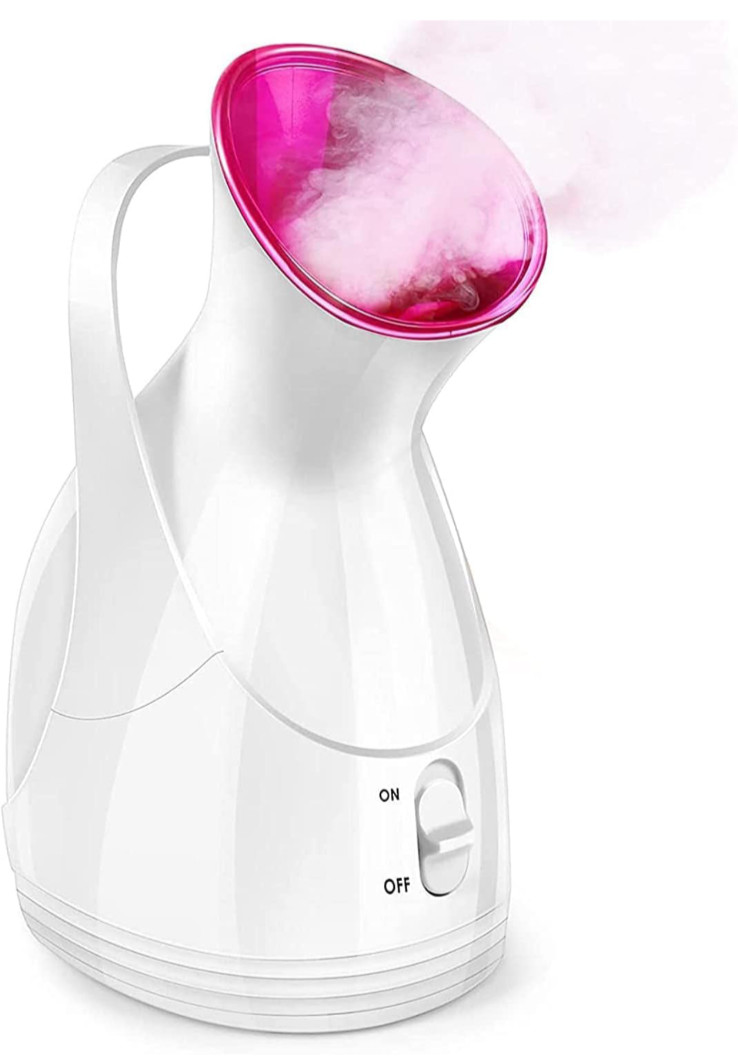 Facial Steamer White Nano Steam Heat Spray Anti-Drying Comes With A Hair Band