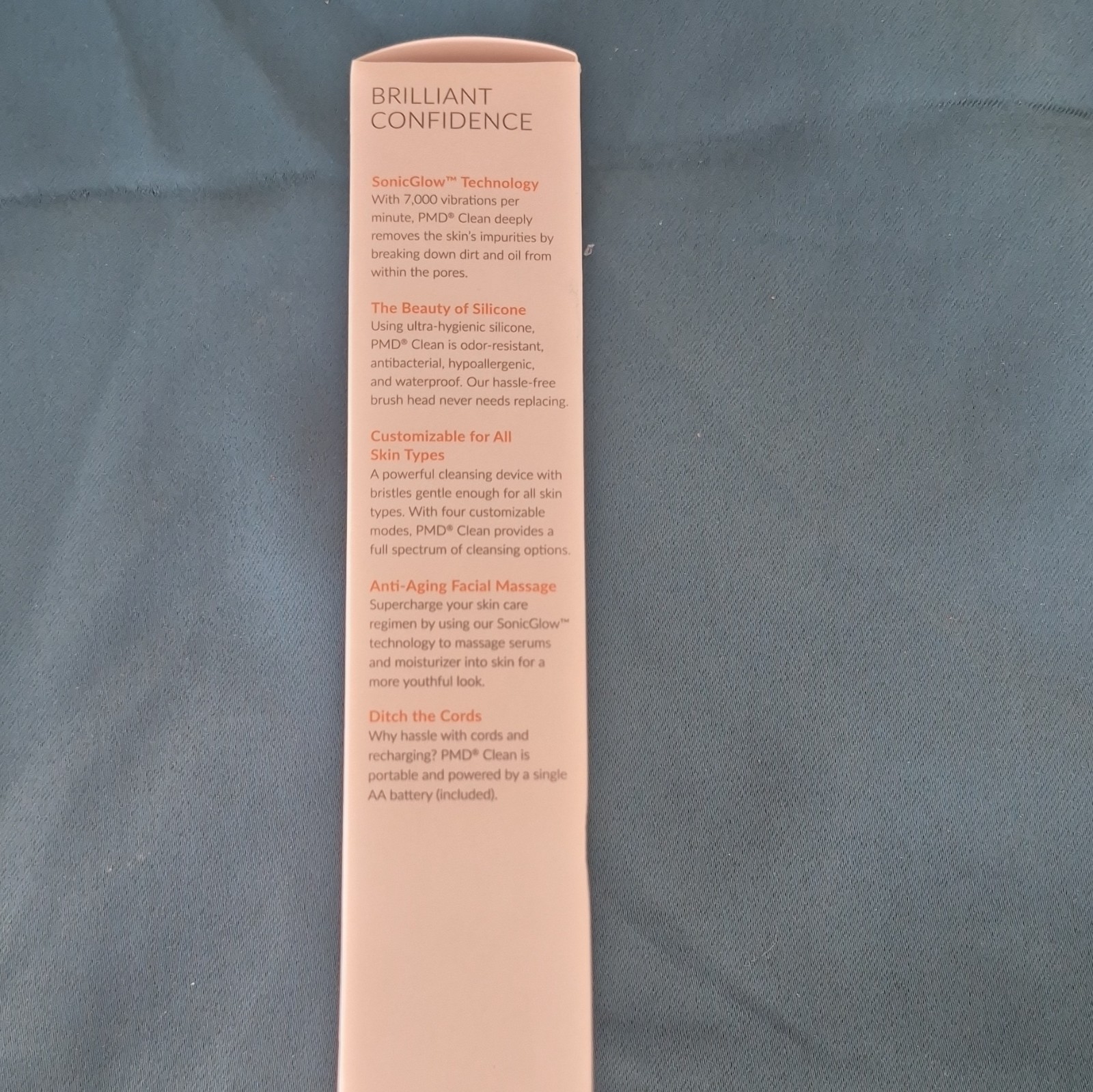 PMD Clean Smart Facial Brush Waterproof Silicone Pink 4-Speed