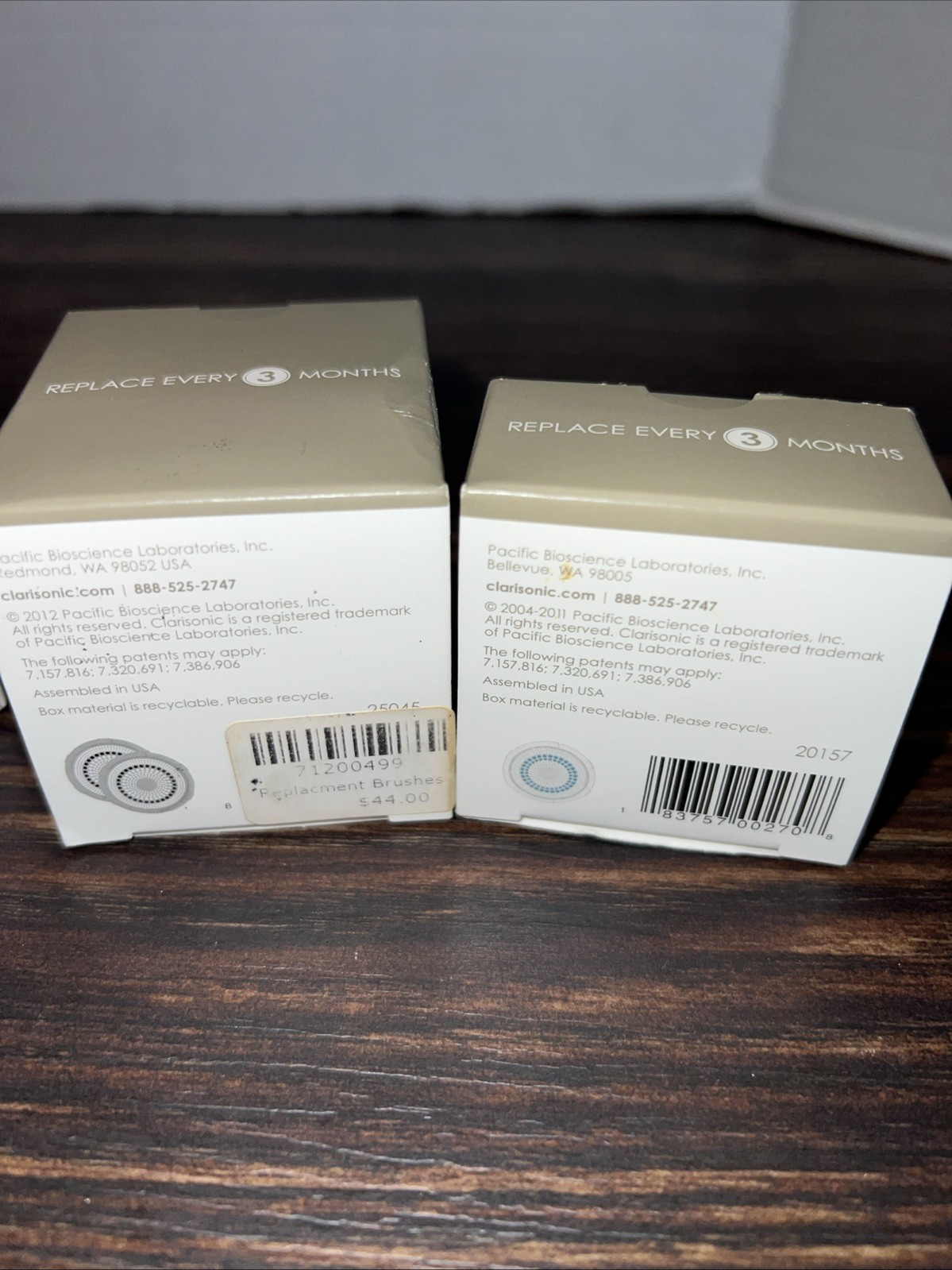 Lot Of 4 Clarisonic Sonic Foundation and Sensitive brush heads New Open Boxes