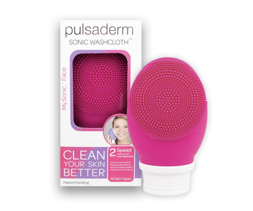 Pulsaderm Sonic Face Cloth Skin Care Cleaner Battery Operated 2 Speed NEW