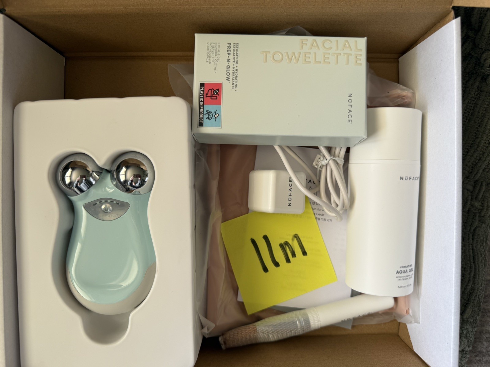 NuFACE Mini Facial Toning Device w/ Aqua Gel, New Open Box.