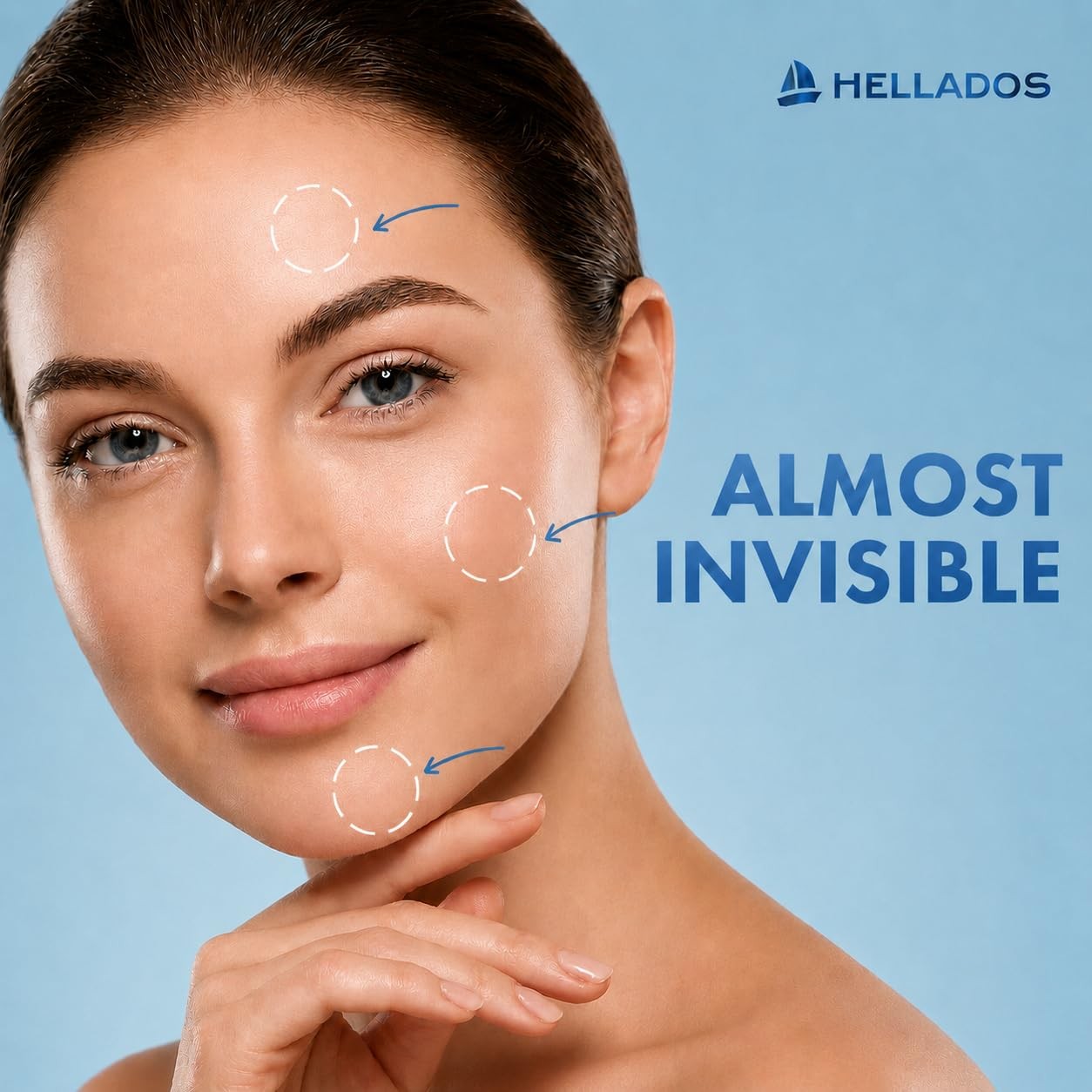 Hellados™ 450 Pimple Patches For Face, 4 Size Acne 8mm, 10mm, 12mm, 14mm