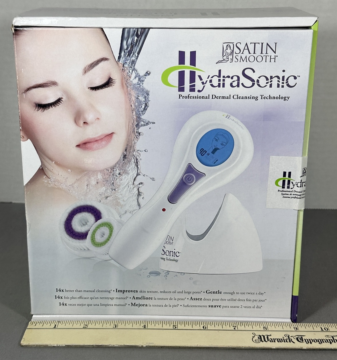 HydraSonic Professional Dermal Cleansing Technology For Face & Neck Satin Smooth