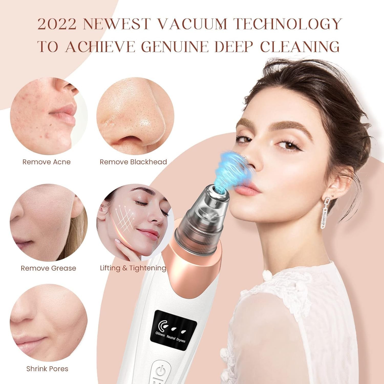 Electric Blackhead Remover Pore Vacuum Suction Diamond Dermabrasion Face Cleaner
