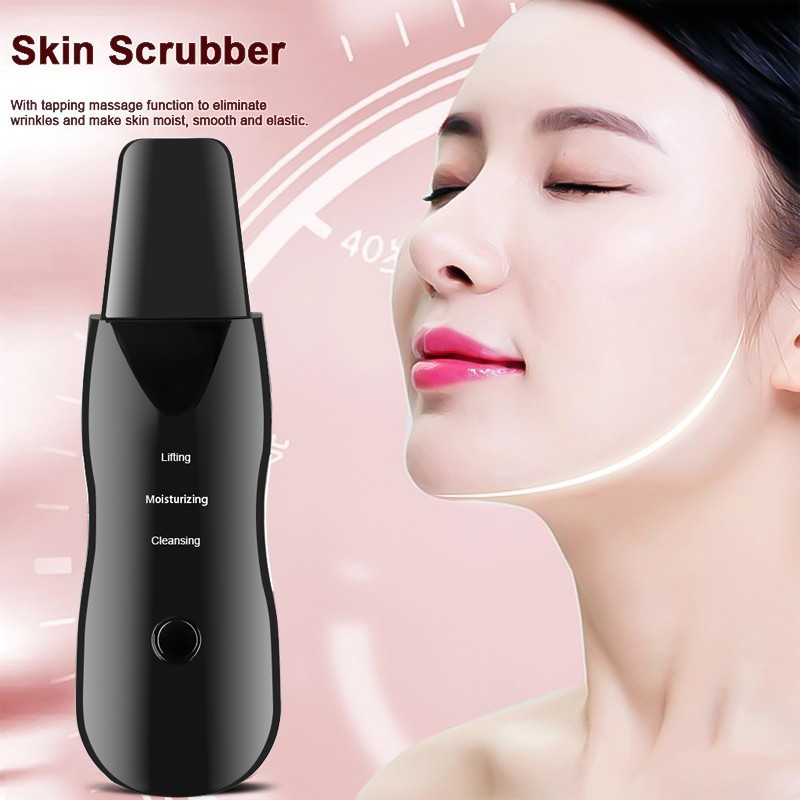 Vibrating Face Scrubber Blackhead Remover Facial Pore Cleaner Vibrator spatula