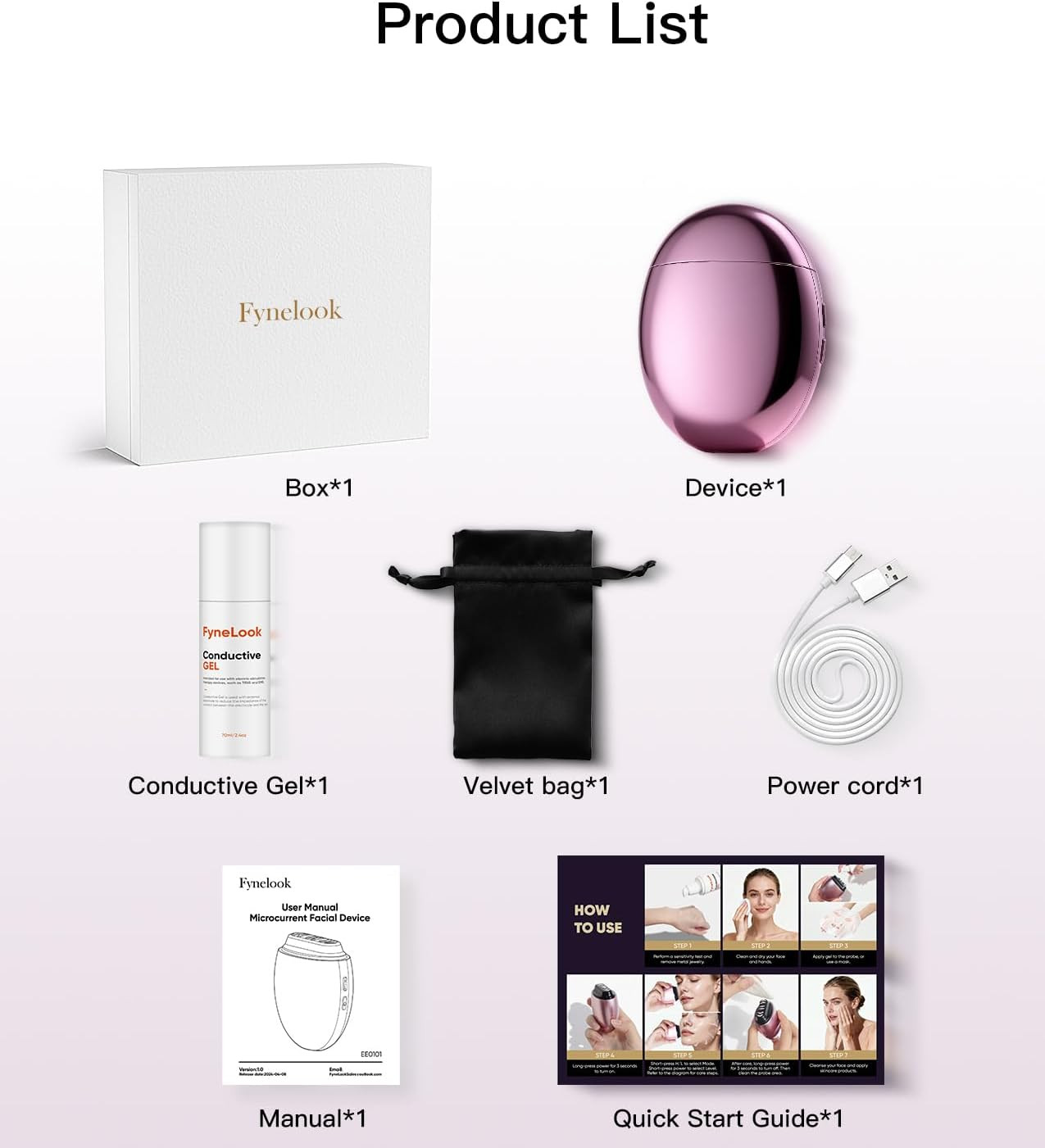 Microcurrent Facial Device, Face Sculpting Tool for Instant Lift &Amp; Contour,