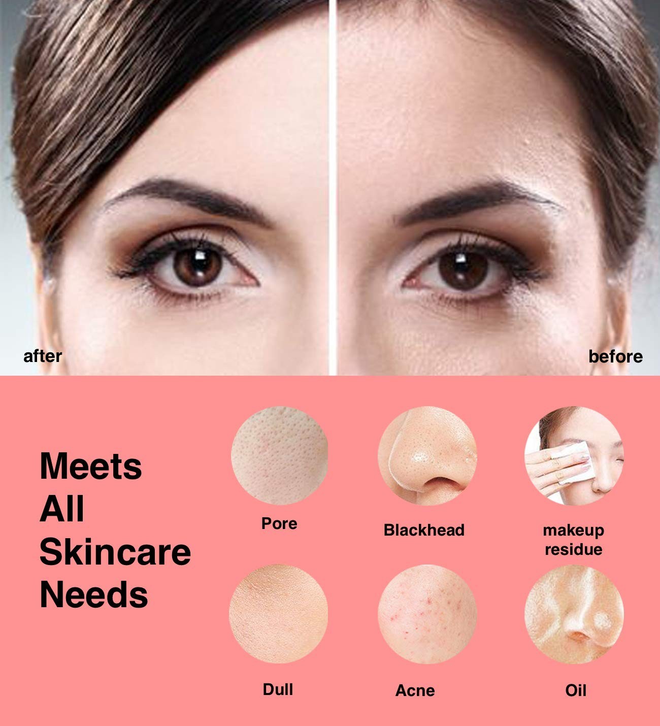 Cepillo De Limpieza Facial Eléctrico Impermeable Y Recargable Para Cara US NUEVO