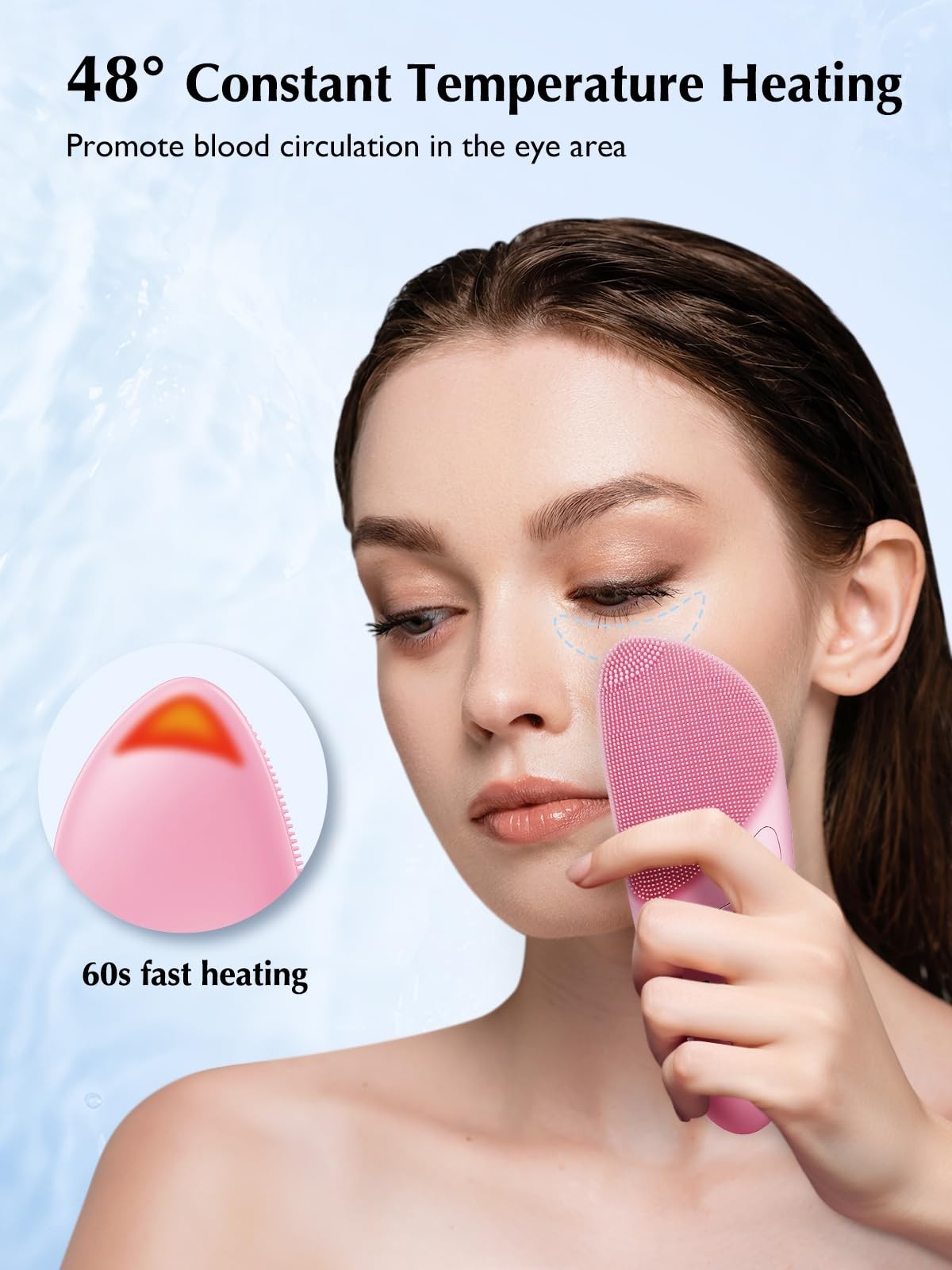 Waterproof Rechargeable Silicone Facial Cleansing Brush – 4 Modes, Exfoliator &