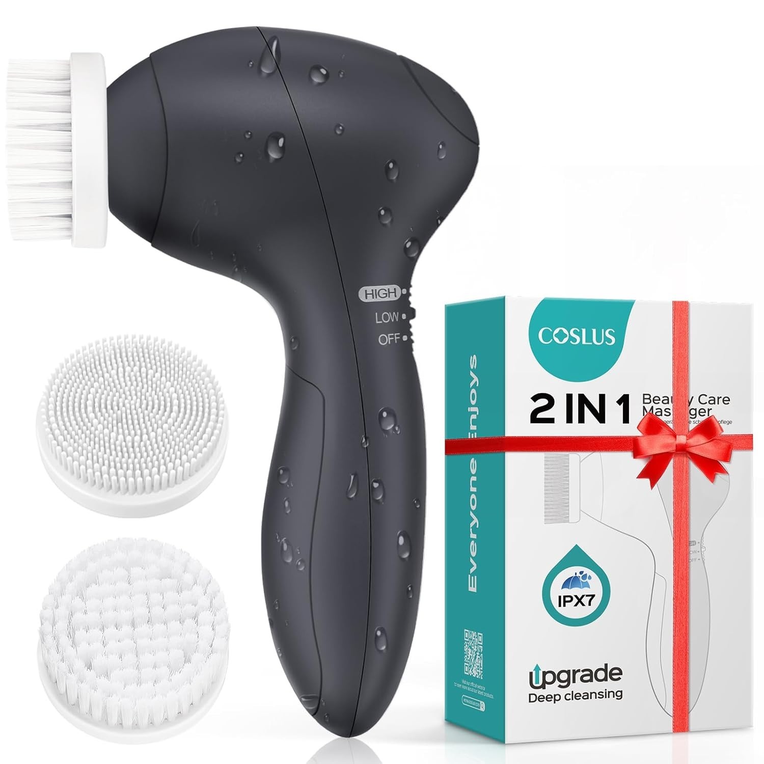 Face Scrubber Facial Cleansing Brush: 2 Speed Adjustable Face Cleansing Brush…