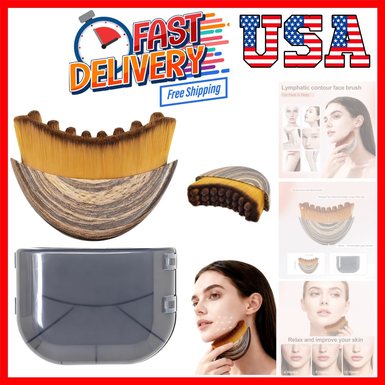 Facial Contour Brush – Manual Face Sculpting & Deep Cleansing