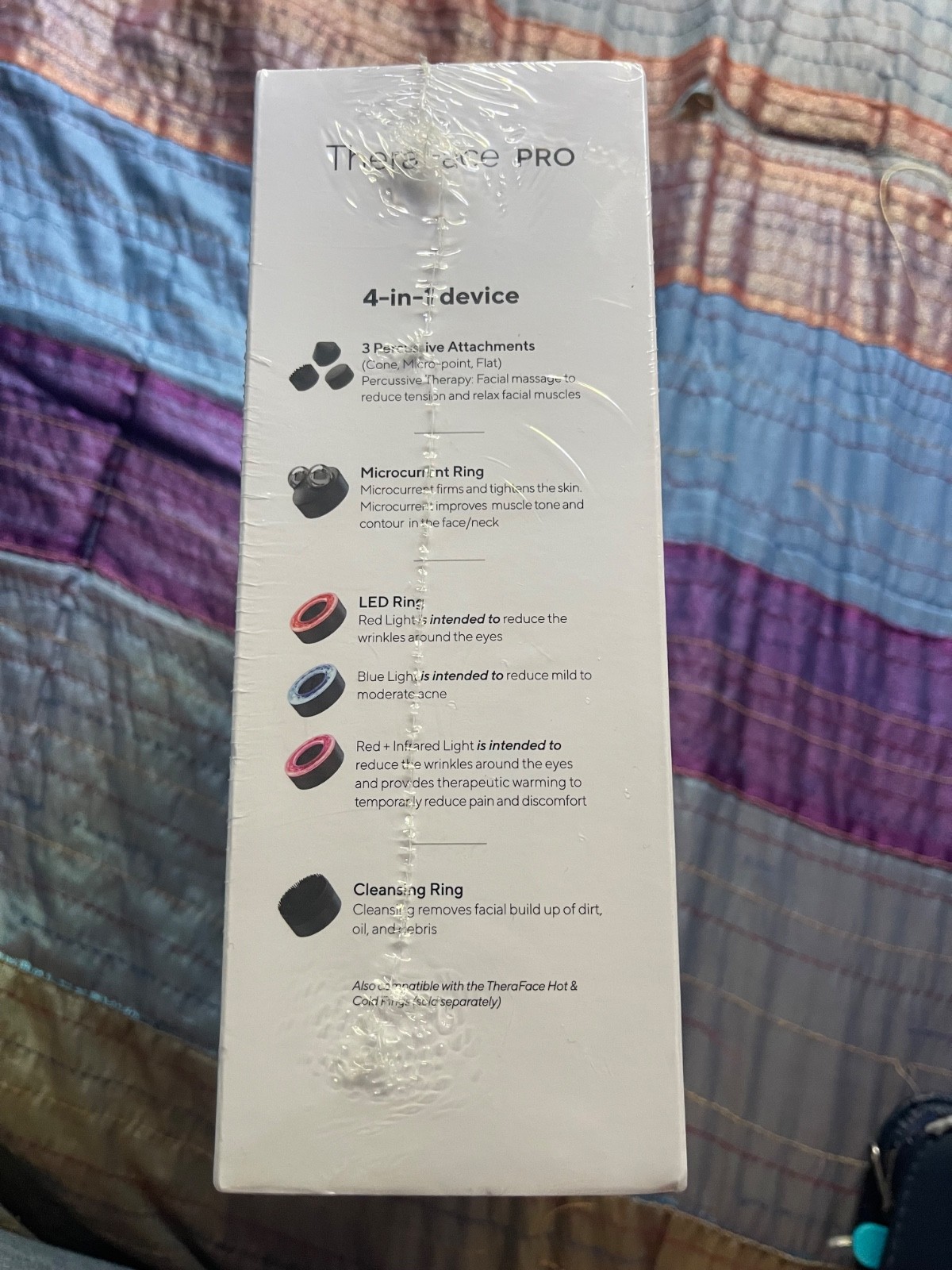 TheraFace Massager -Sealed in box. Black w/ hot and cold rings. $530 retail