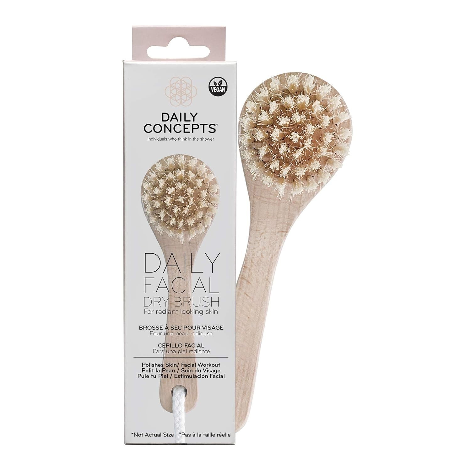 NIB Daily Concepts Facial Dry Brush for Radiant Looking Skin