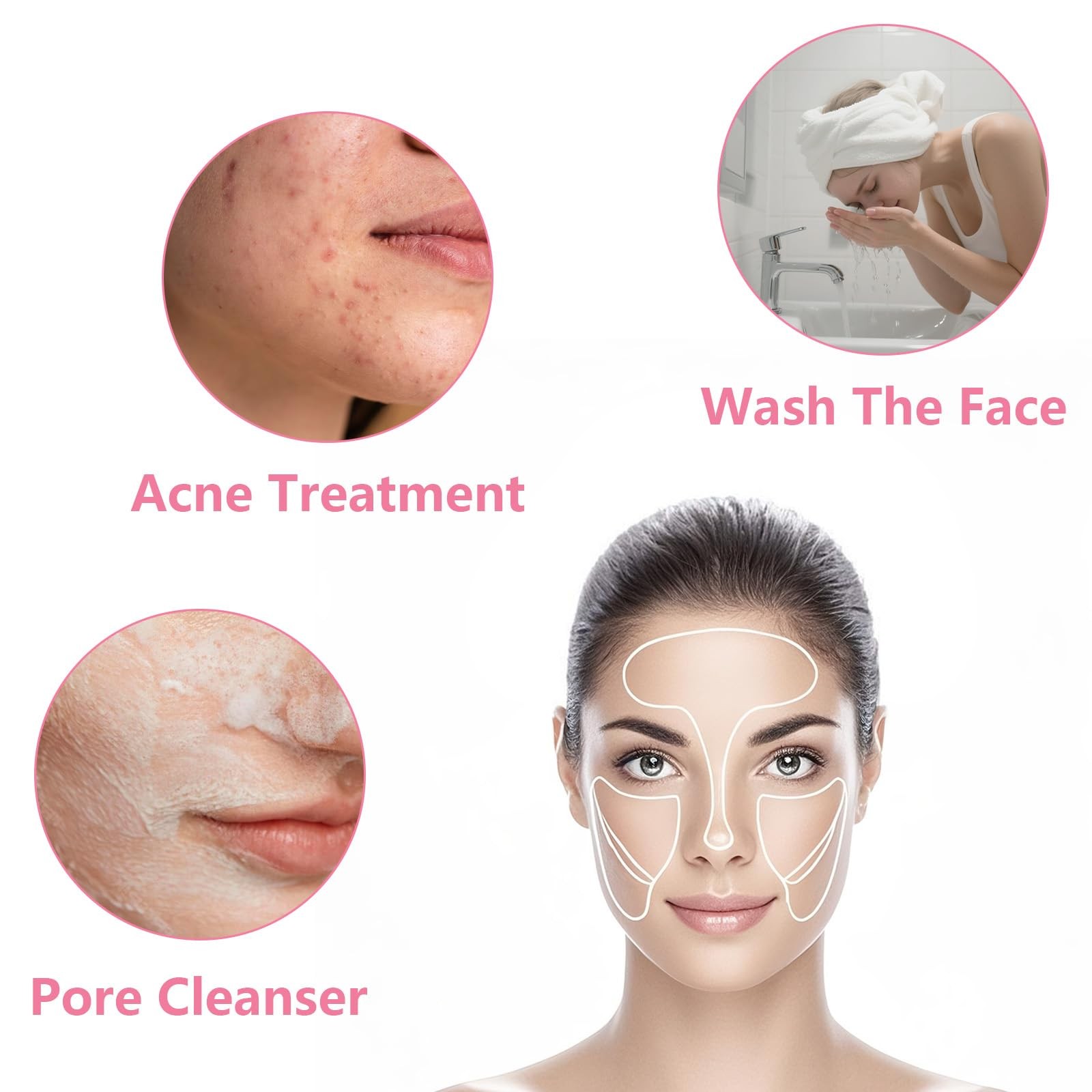 MCIGICM 20PCS Face Scrubber,Silicone Facial Cleansing Brush Exfoliator…
