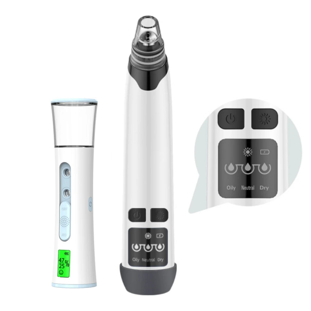 Electric Blackhead Remover Device and Mist Sprayer Face Skin Tester Skin Care Se