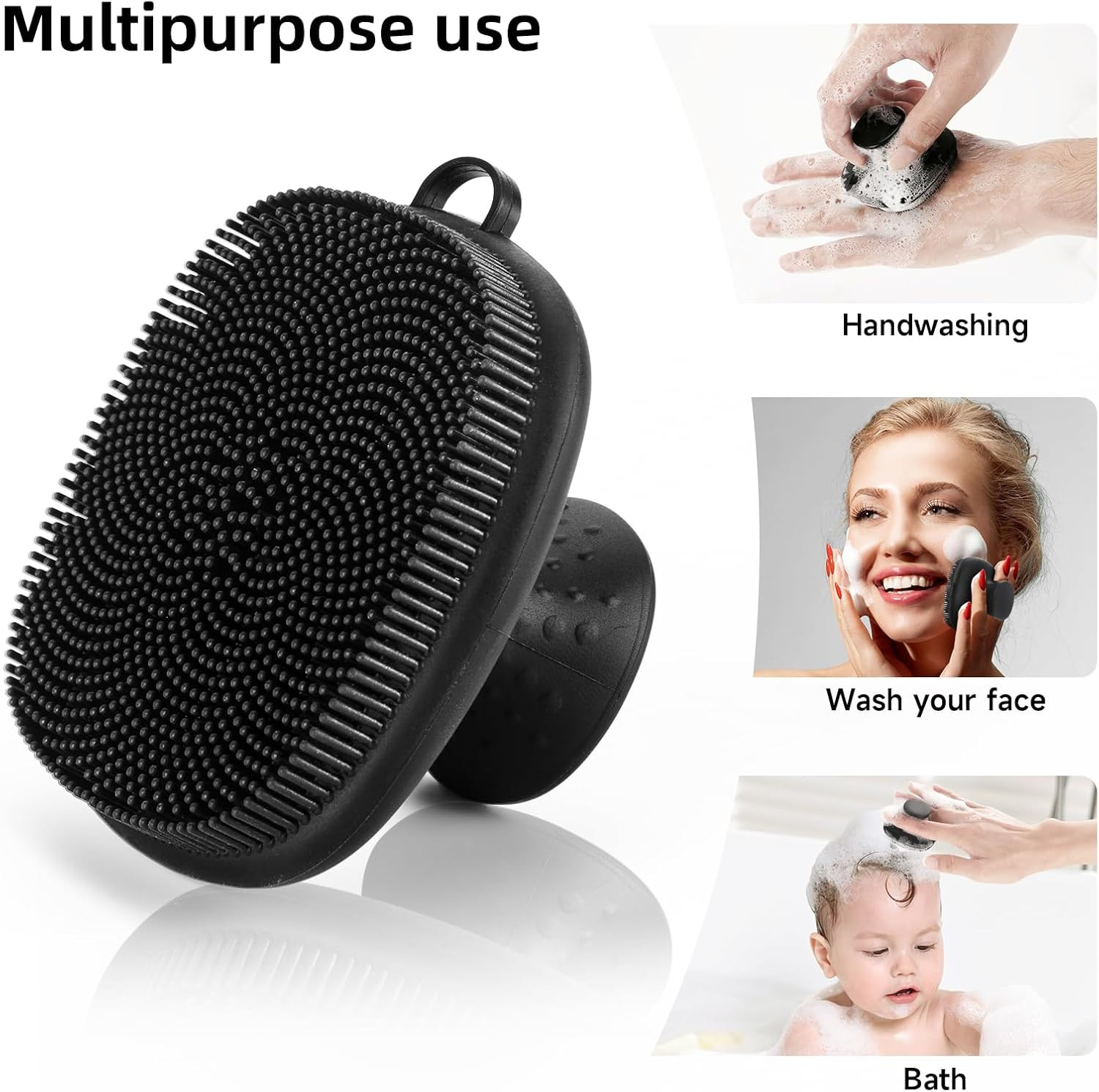 Face Scrubber, Silicone Face Scrubber for Men Facial Cleansing Brush, Manual Wa