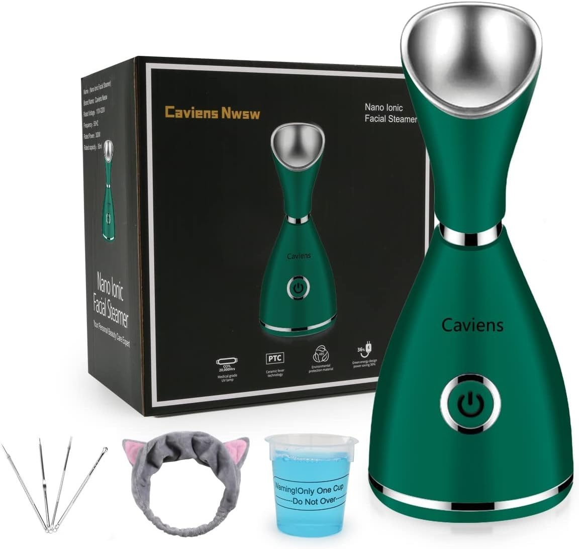 Advanced Facial Steamer with Stainless Steel Skin Kit: Youthful Glow at Home