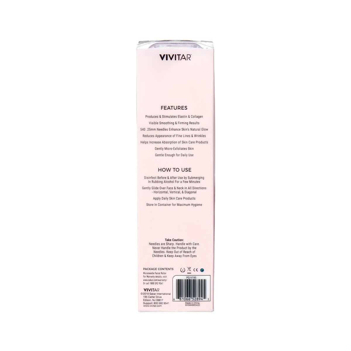 new Vivitar Simply Beautiful Microneedle Facial Roller .25mm Needles