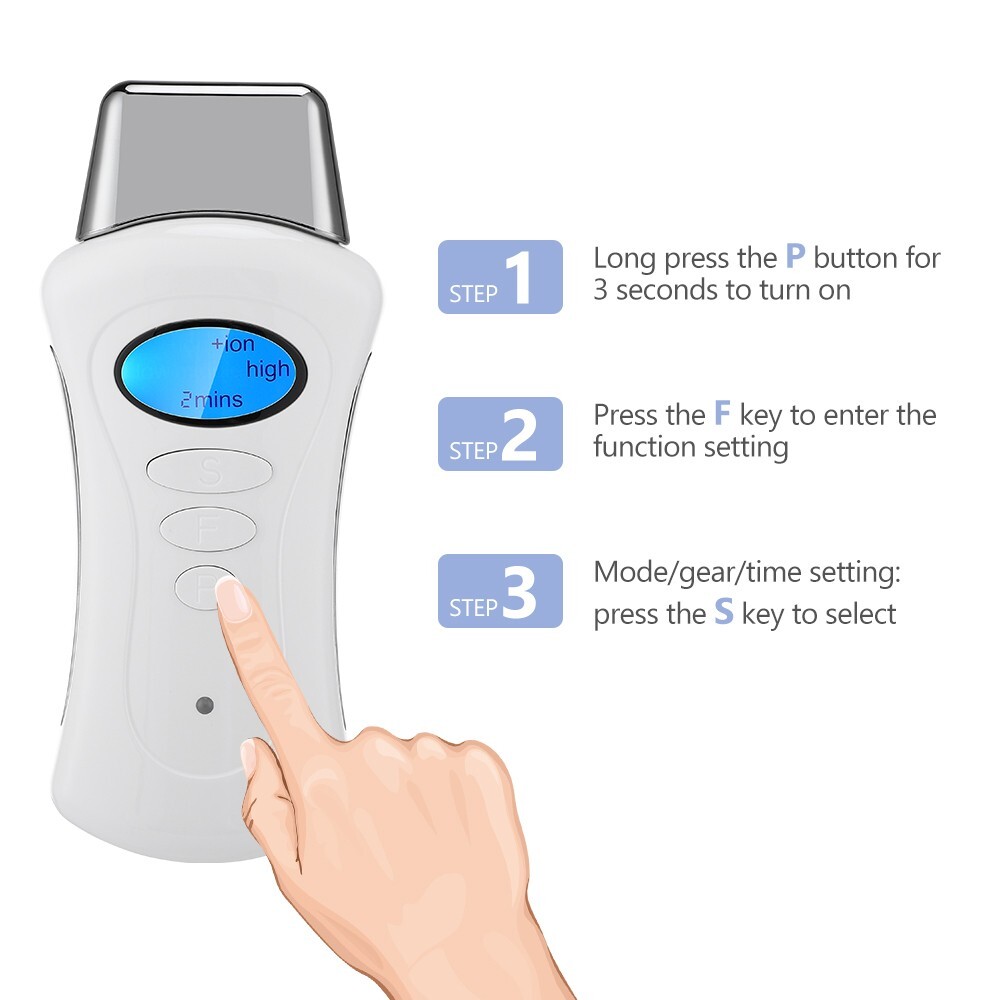 3 IN 1 Galvanic Spa Microcurrent Facial Massager Beauty Machine Wrinkle Remove