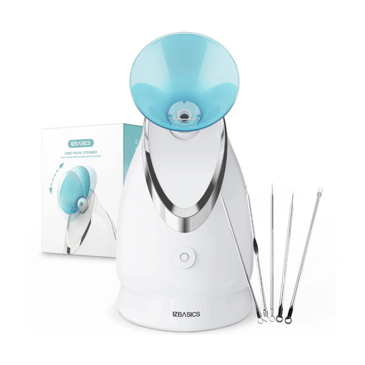 Facial Steamer for Deep Cleaning EZBASICS Ionic Face Steamer Professional