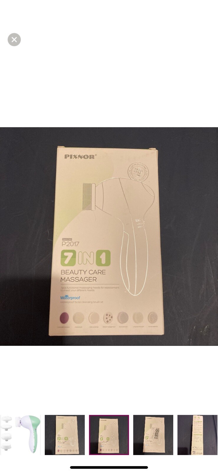 Pixnor Green Electric Facial Cleansing Brush Deep Cleansing Gentle Exfoliating
