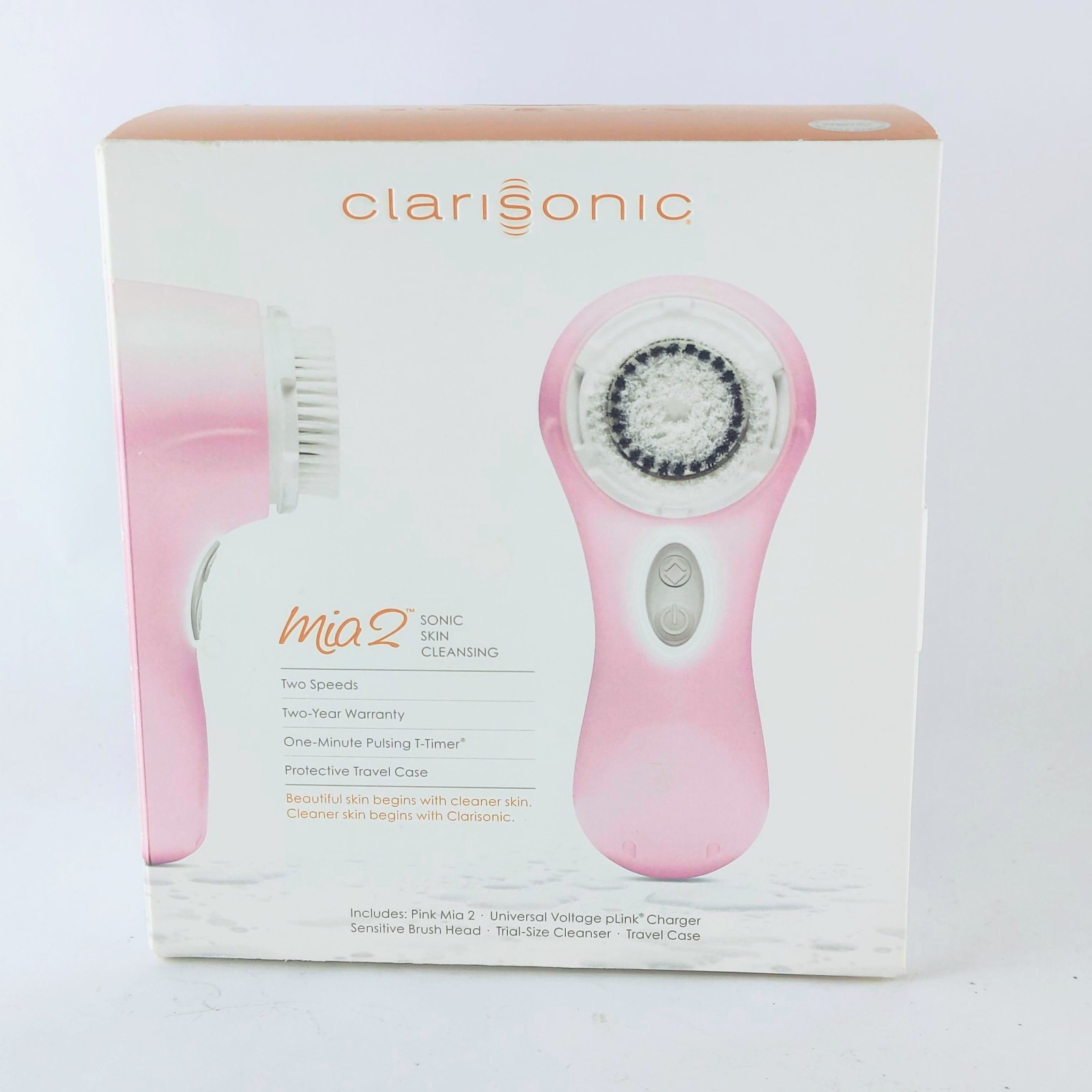 Clarisonic Mia 2 Sonic Facial Skin Cleansing Brush System Pink Factory Sealed