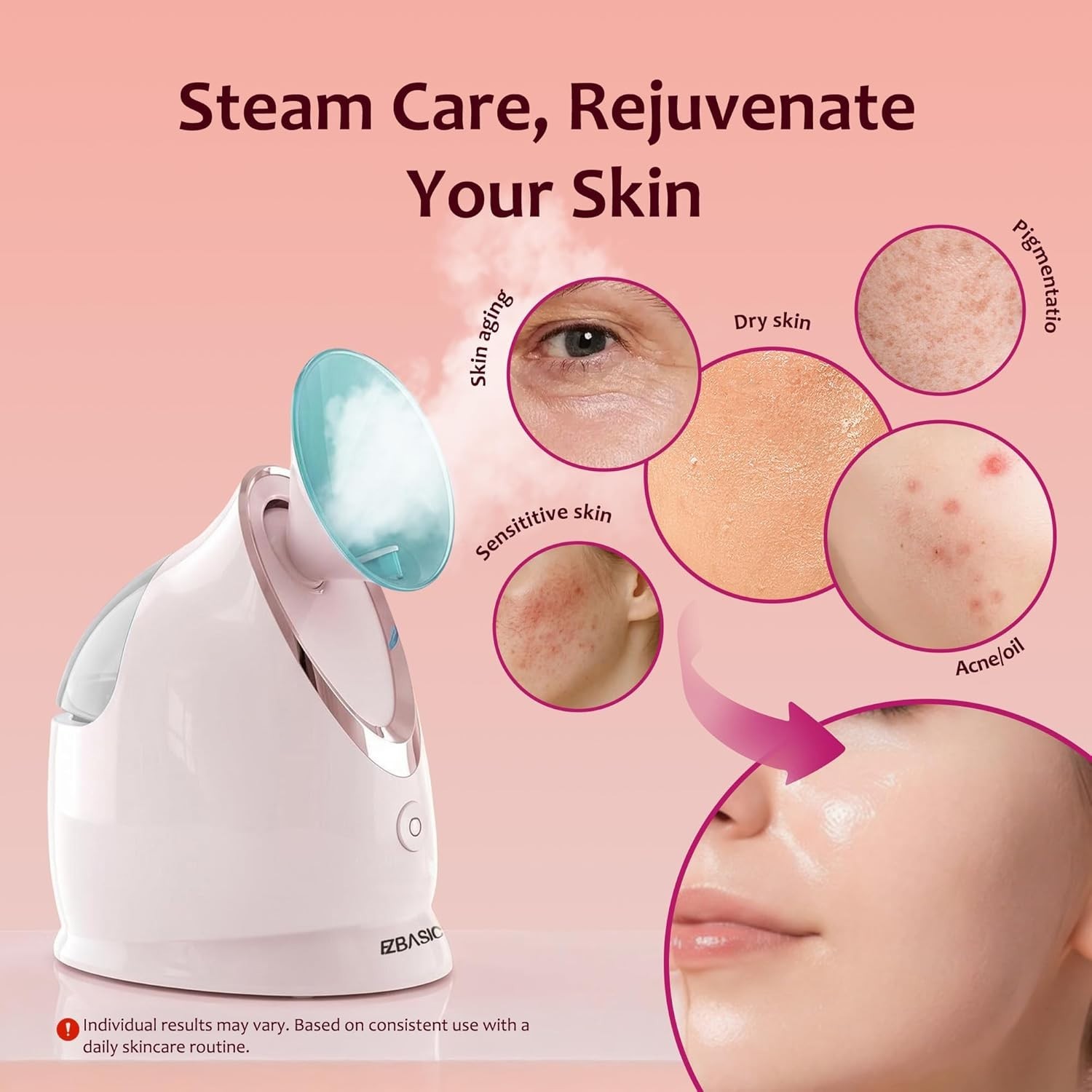 Professional Nano Ionic Steamer – Moisturizing Home Spa