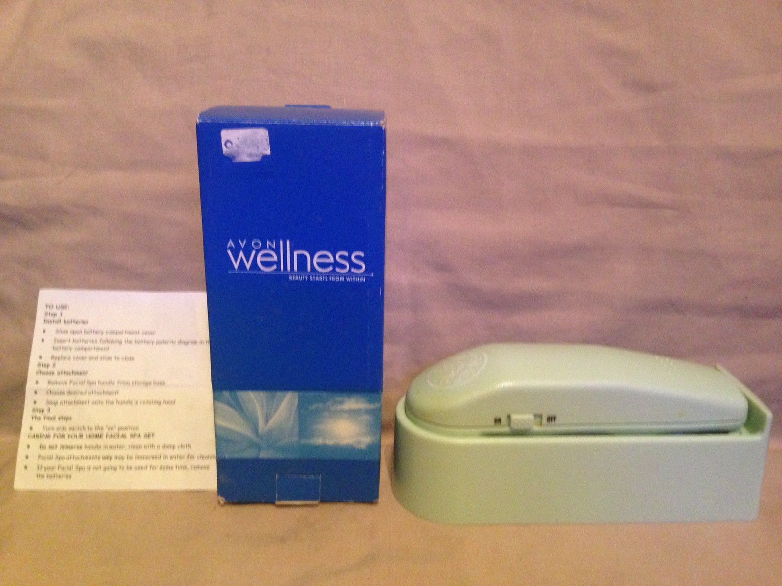Avon Wellness Home Facial Spa Set- battery operated 3 attachments new-skin care
