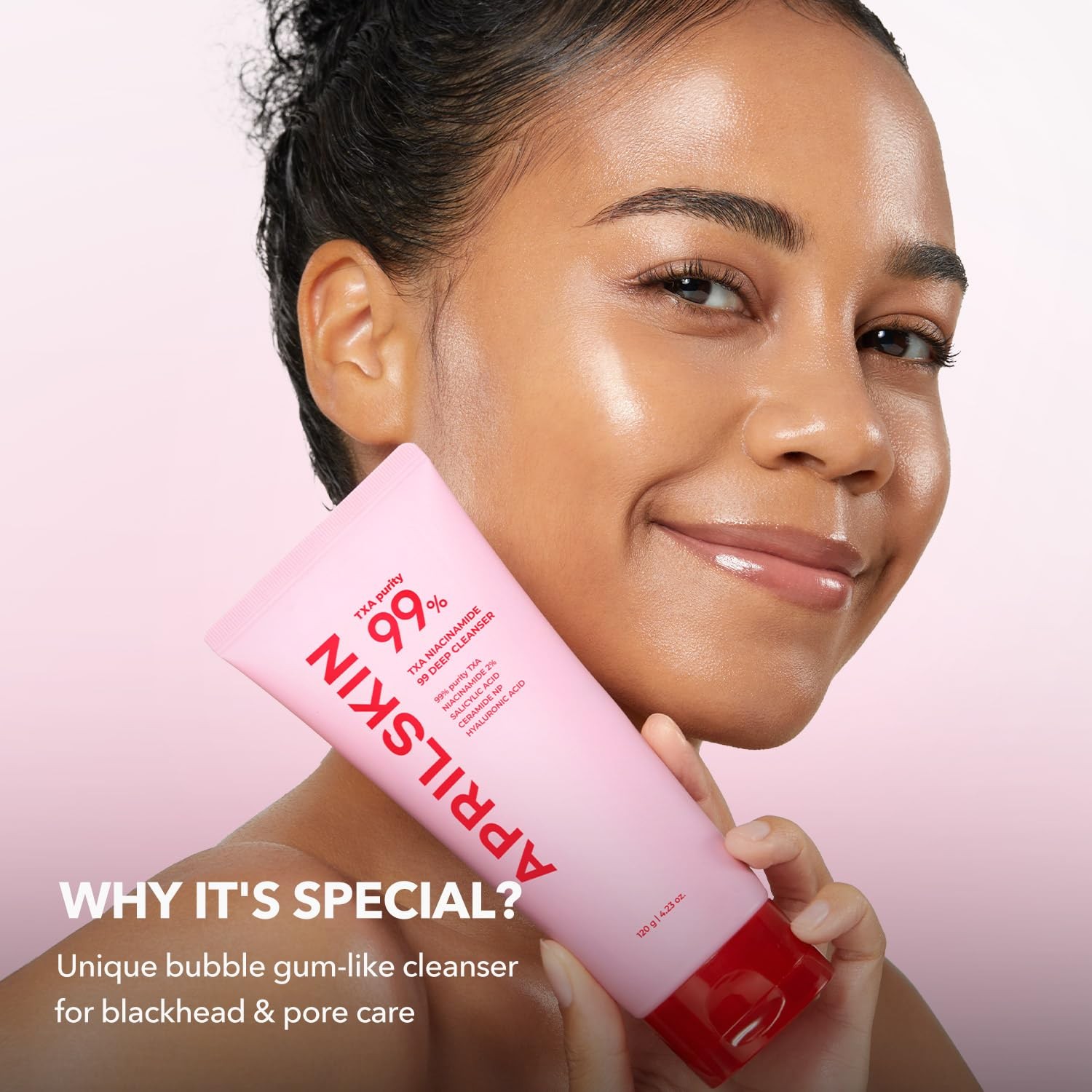 APRILSKIN TXA Niacinamide 99 Pore Care Pink Bubble Gum 4.23 Fl Oz (Pack of 1)