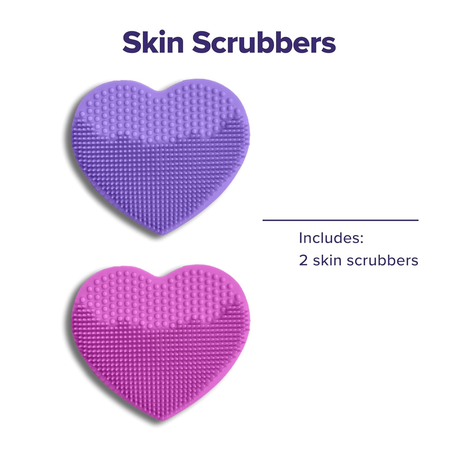 Heart-Shaped Silicone Skin Scrubber – Manual Facial Cleansing Brush for Exfol…
