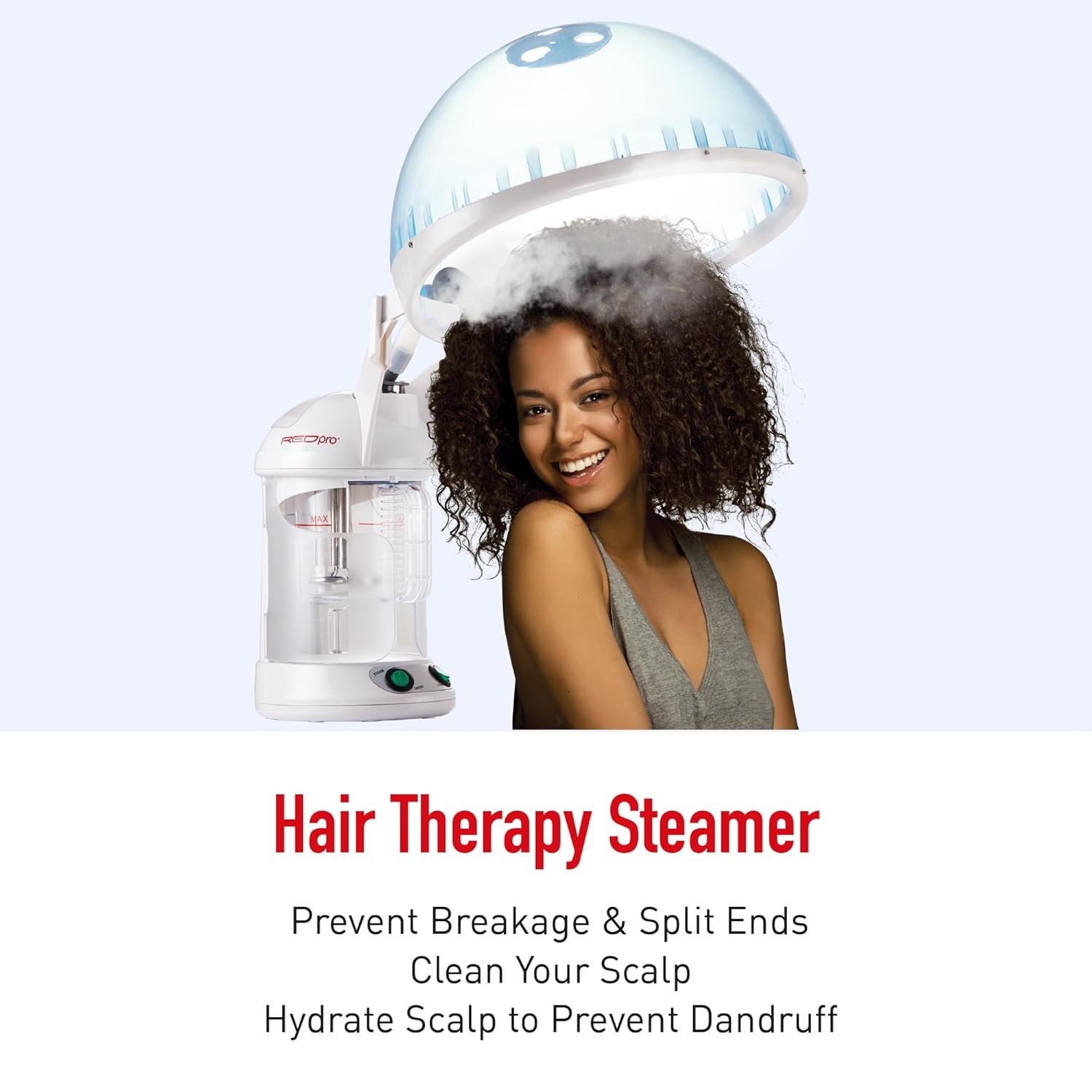 Moisturizing Hair Steamer with Facial Attachment for Hydration and Rejuvenation