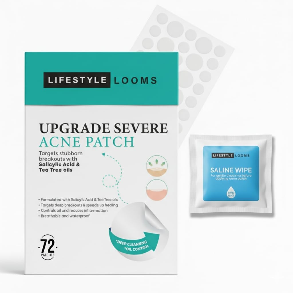 LIFESTYLELOOMS Salicylic Acid Acne Pimple Patches – Tea 1 Count (Pack of 72)