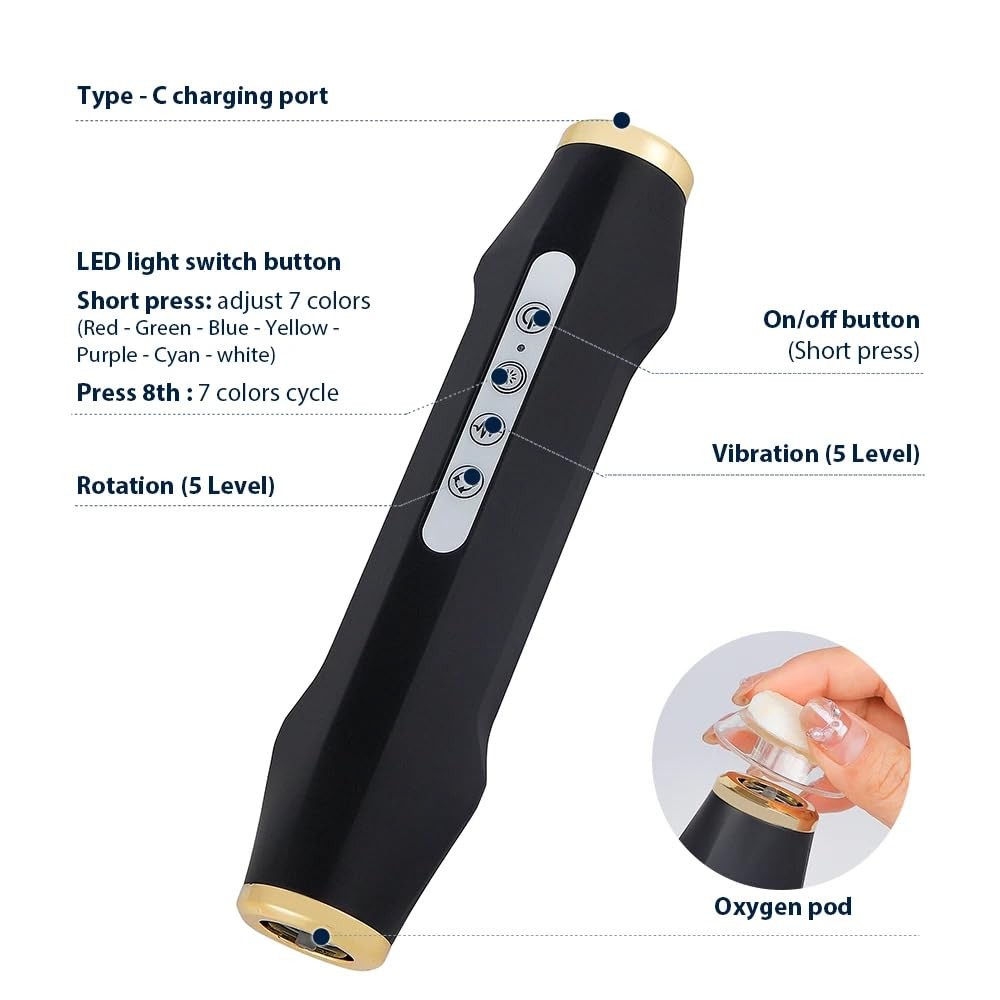 Oxygen Professional Handheld CO2 Bubble Pen Rechargeable Facial Beauty Device