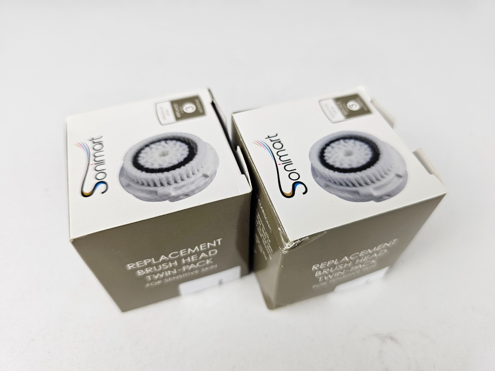 4-Pack Sensitive Replacement Facial Brush Heads For Clarisonic Mia NEW OPEN BOX