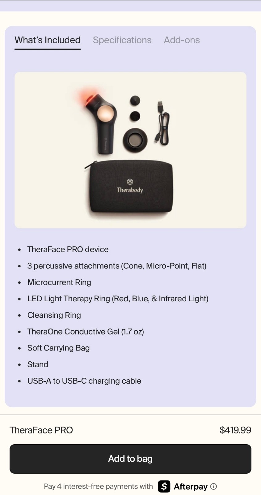 TheraFace Massager -Sealed in box. Black w/ hot and cold rings. $530 retail