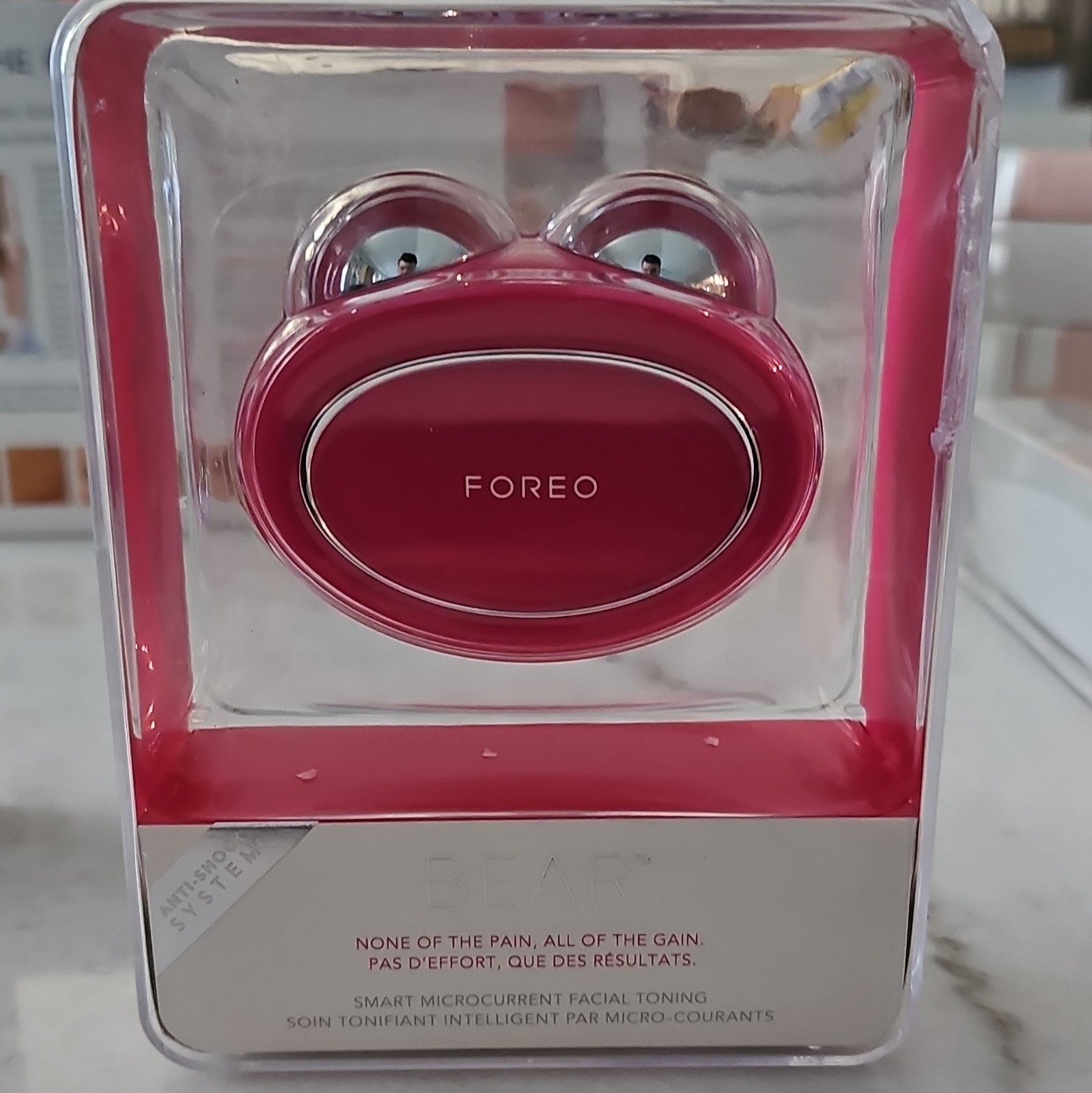 FOREO BEAR Smart Microcurrent App Facial Toning Device Pink
