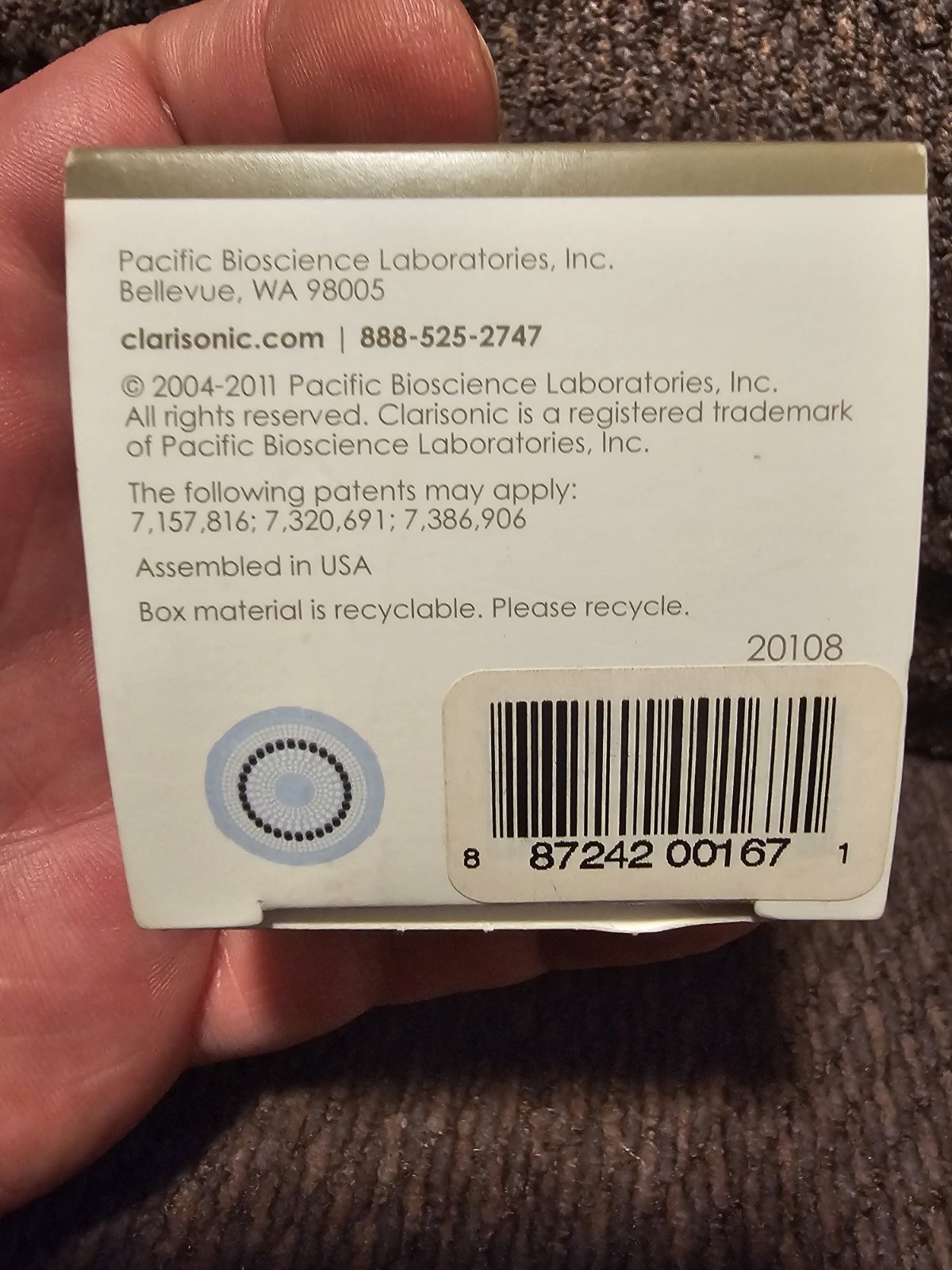 Clarisonic Skin Care Replacement Brush Head Delicate Skin New In Box