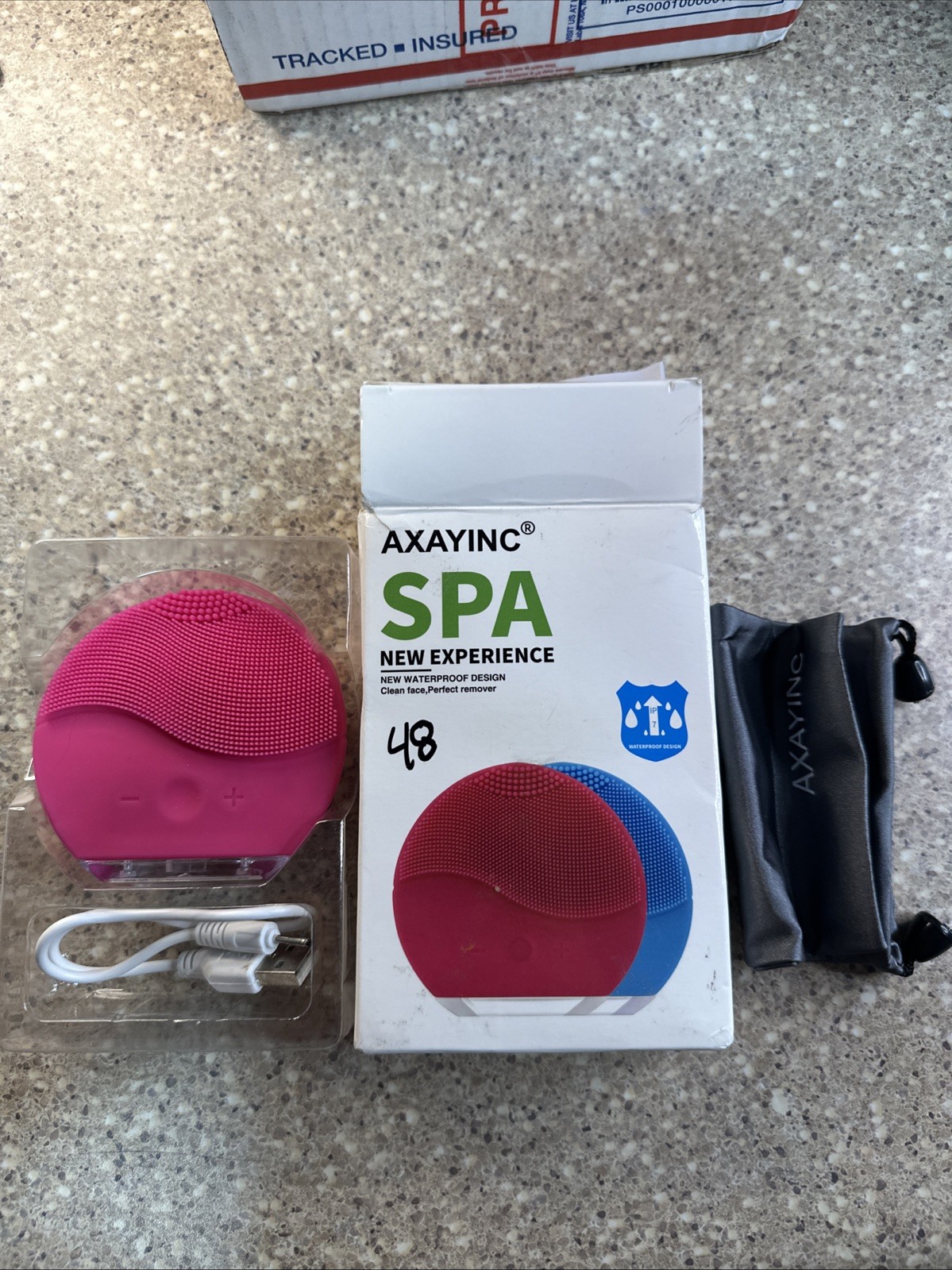 Facial Cleansing Brush AXAYINC Rubber Face Scrubbers Waterproof Silicon Pink
