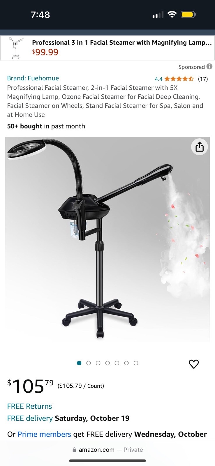 Lightweight Facial Steamer for Clogged Pores, Blackheads, and Acne