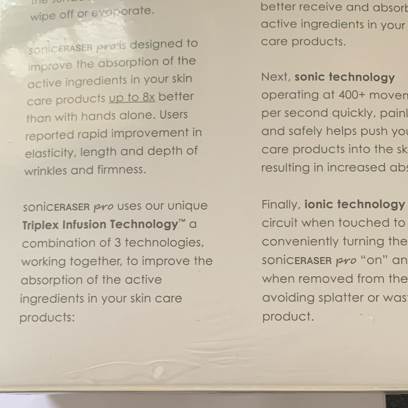 Michael Todd Beauty soniCERASER pro Sonic Infuser Facial Device Purple w/Cradle